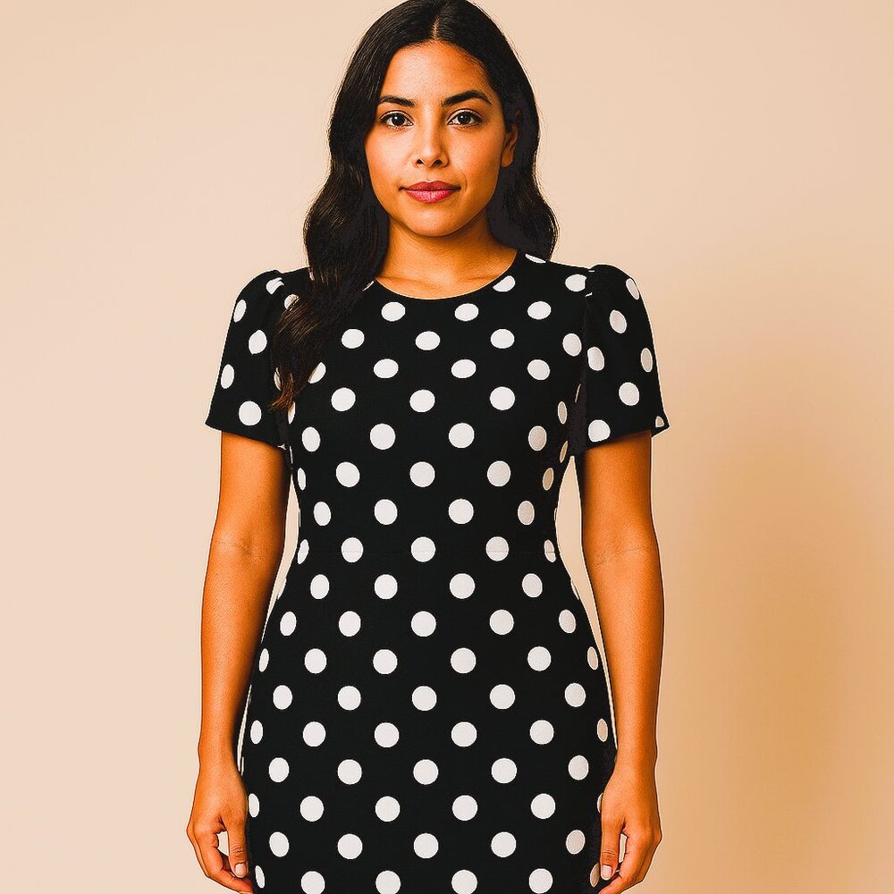 Shelby and Palmer Black and White Polka Dot Dress